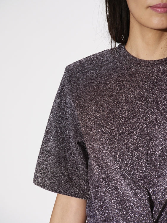 Dante6 - Fantina Lurex Top-detailfoto mouw