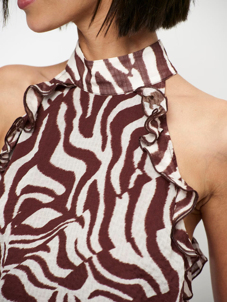 Dante6 - Galilee printed halter top-detailfoto