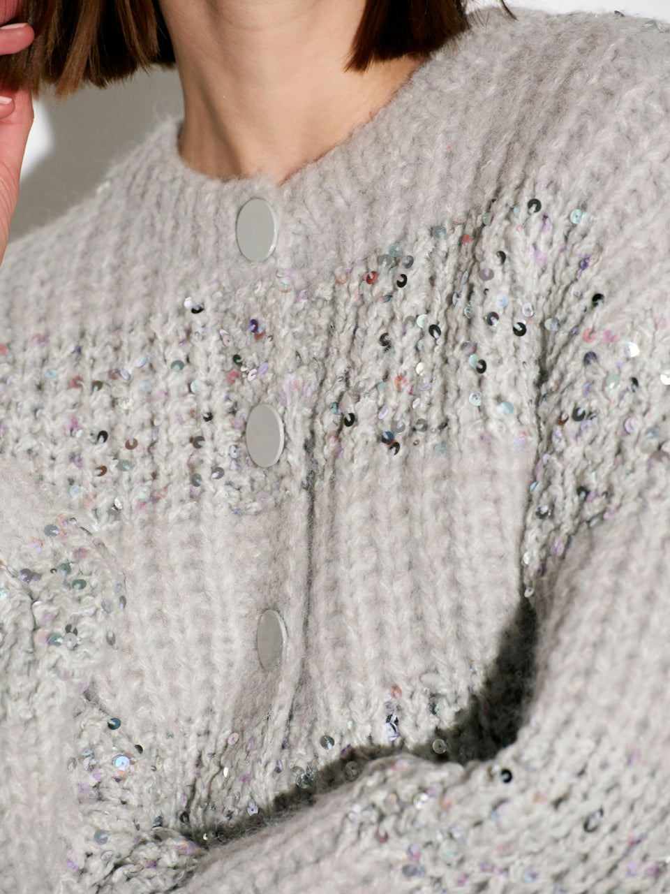 Dante6 - Juna Stripe Cardigan- detailfoto stof