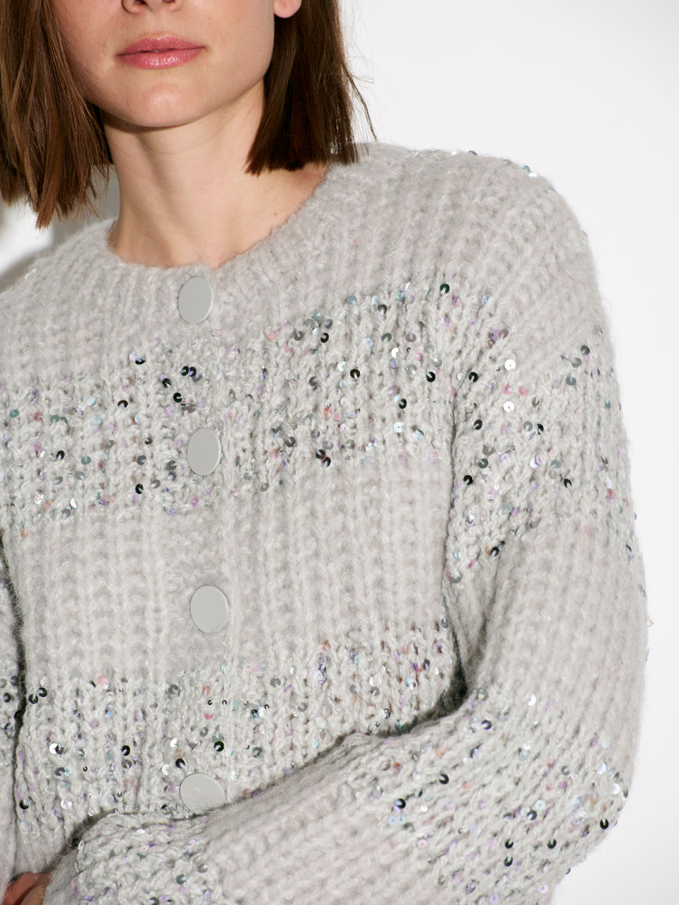 Dante6 - Juna Stripe Cardigan- detailfoto afwerking