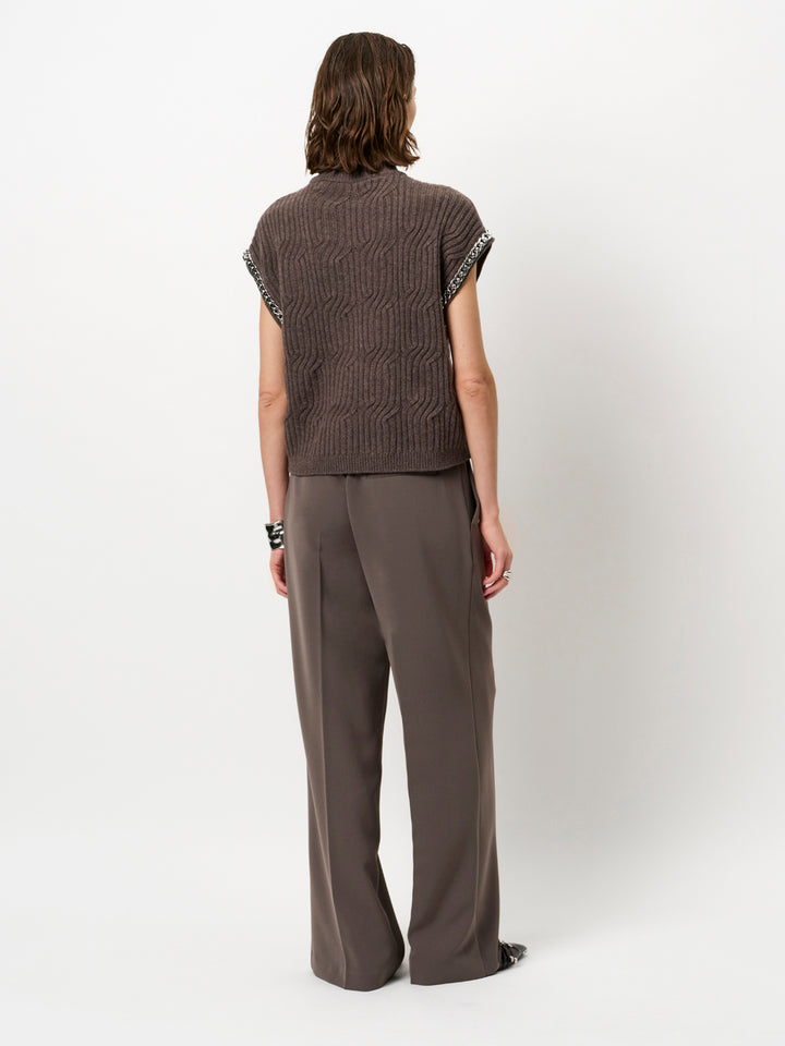 Dante6 - Meloe sleeveless chain sweater-achteraanzicht