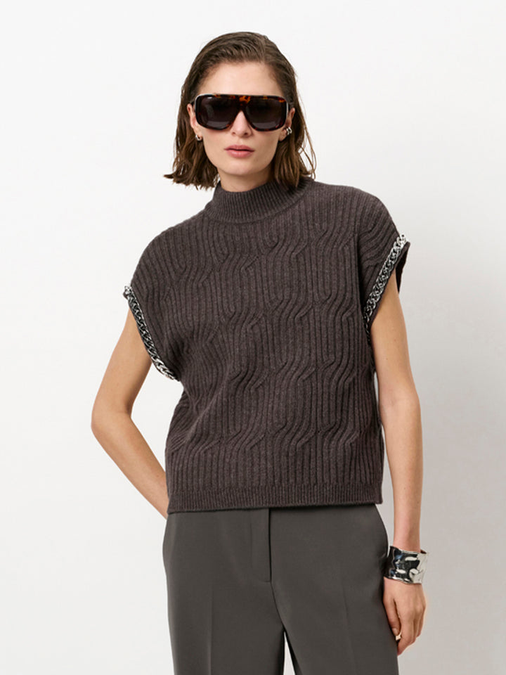 Dante6 - Meloe sleeveless chain sweater-vooraanzicht