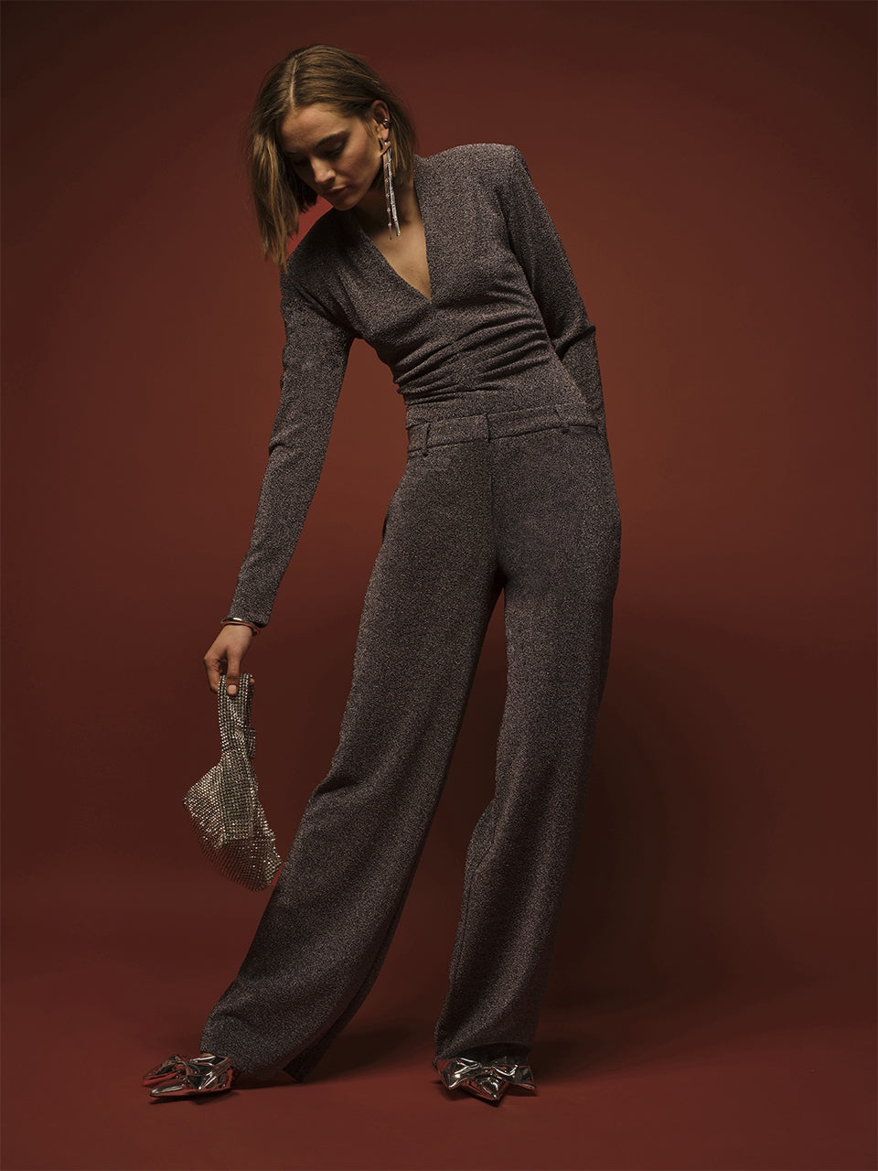 Dante6 - Noemia Lurex Pants-aanfoto