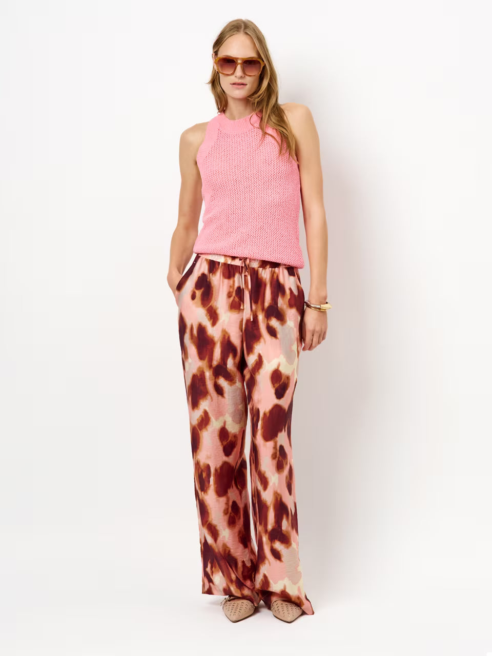 Dante6 - Noldy Print Relaxed Pants-vooraanzicht