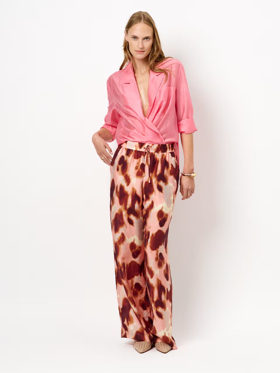 Dante6 - Noldy Print Relaxed Pants-detailfoto model