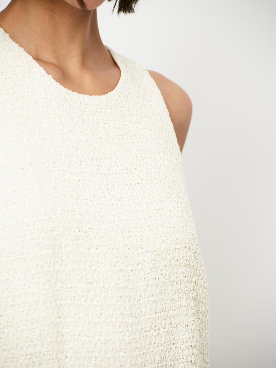 Dante6 - Nolise fringe bouclé halter top-detailfoto stof