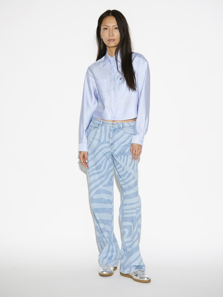 Dante6 - Nuit wide leg printed jeans-vooraanzicht