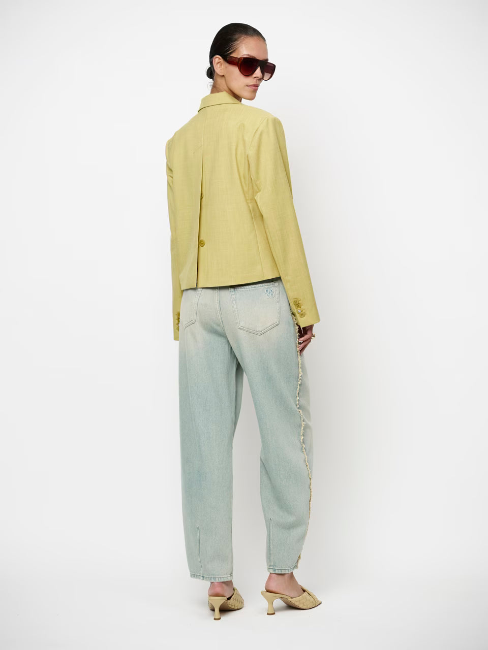 Dante6 - Reyes relaxed fit cropped blazer-zijaanzicht