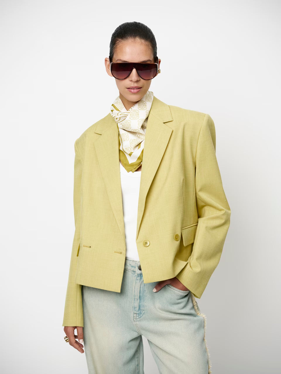 Dante6 - Reyes relaxed fit cropped blazer-vooraanzicht