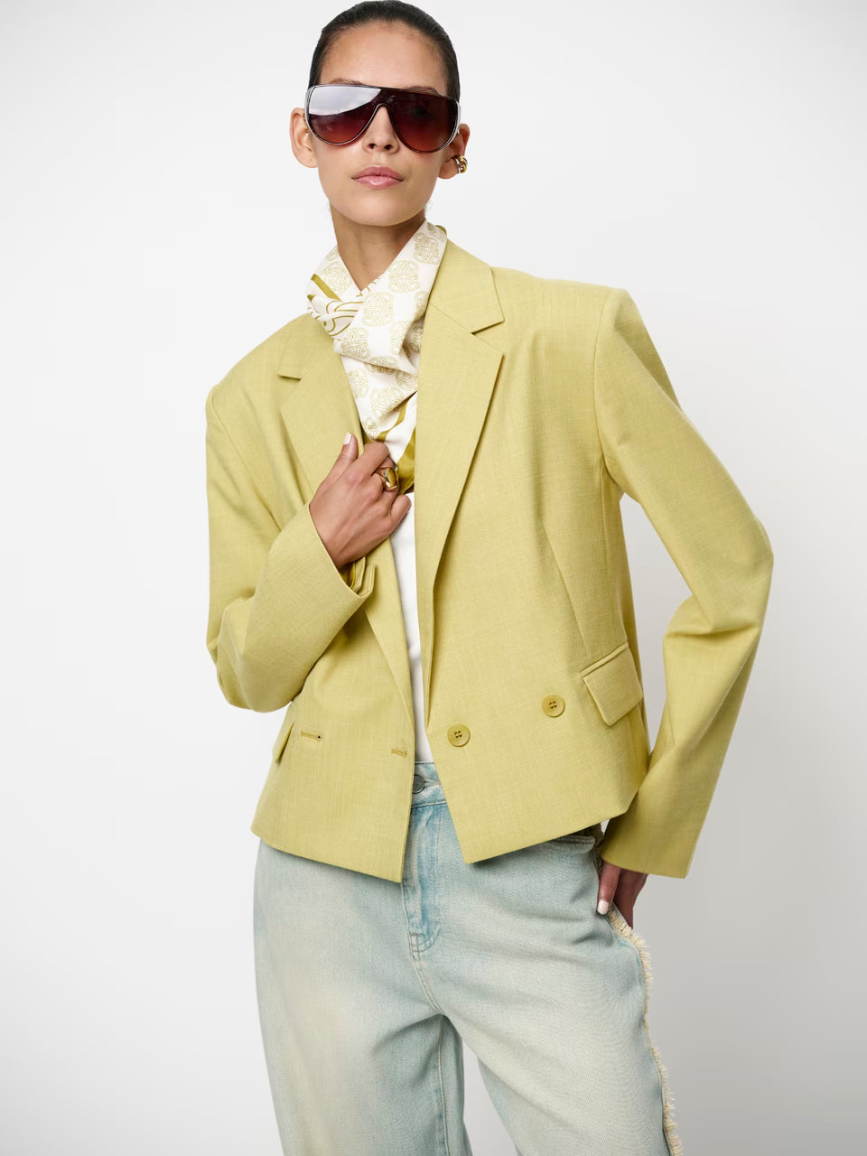 Dante6 - Reyes relaxed fit cropped blazer-voorzijde