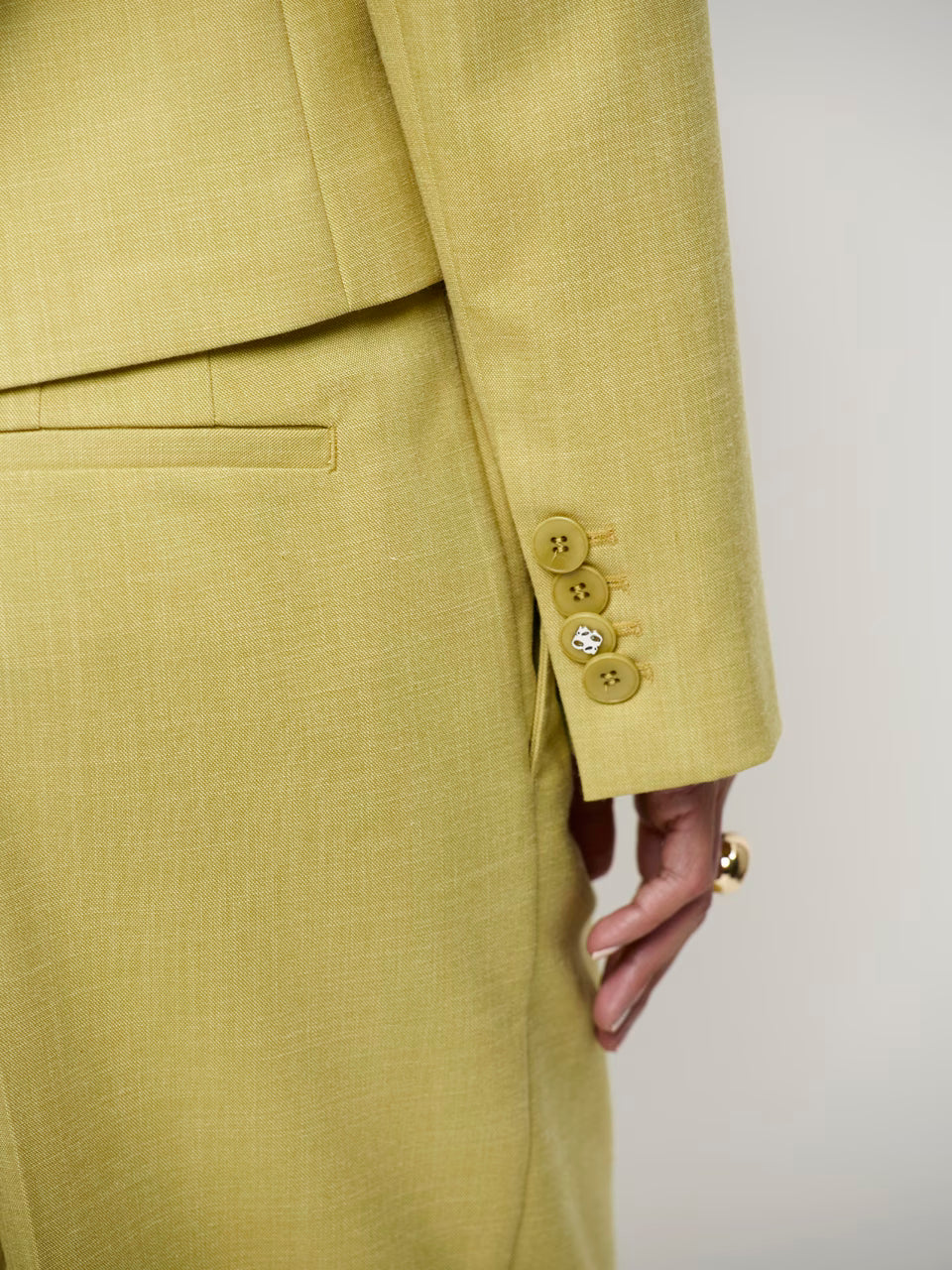 Dante6 - Reyes relaxed fit cropped blazer-detailfoto