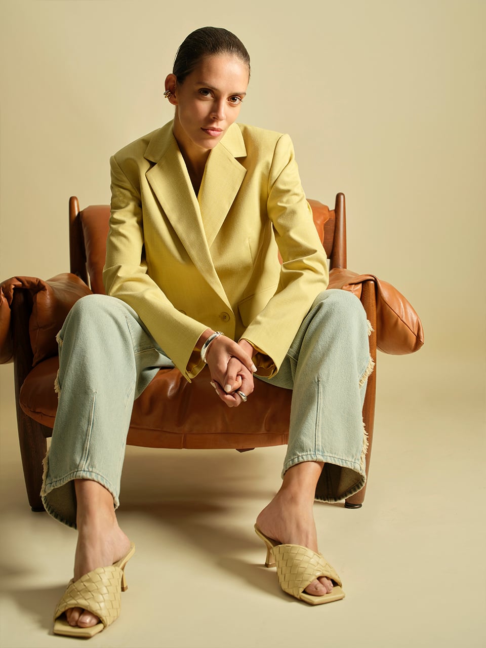 Dante6 - Reyes relaxed fit cropped blazer-modelfoto