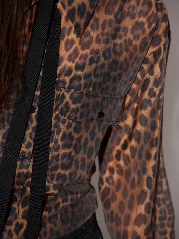 Dante6 - Rique Leopard Shirt- detailfoto stof