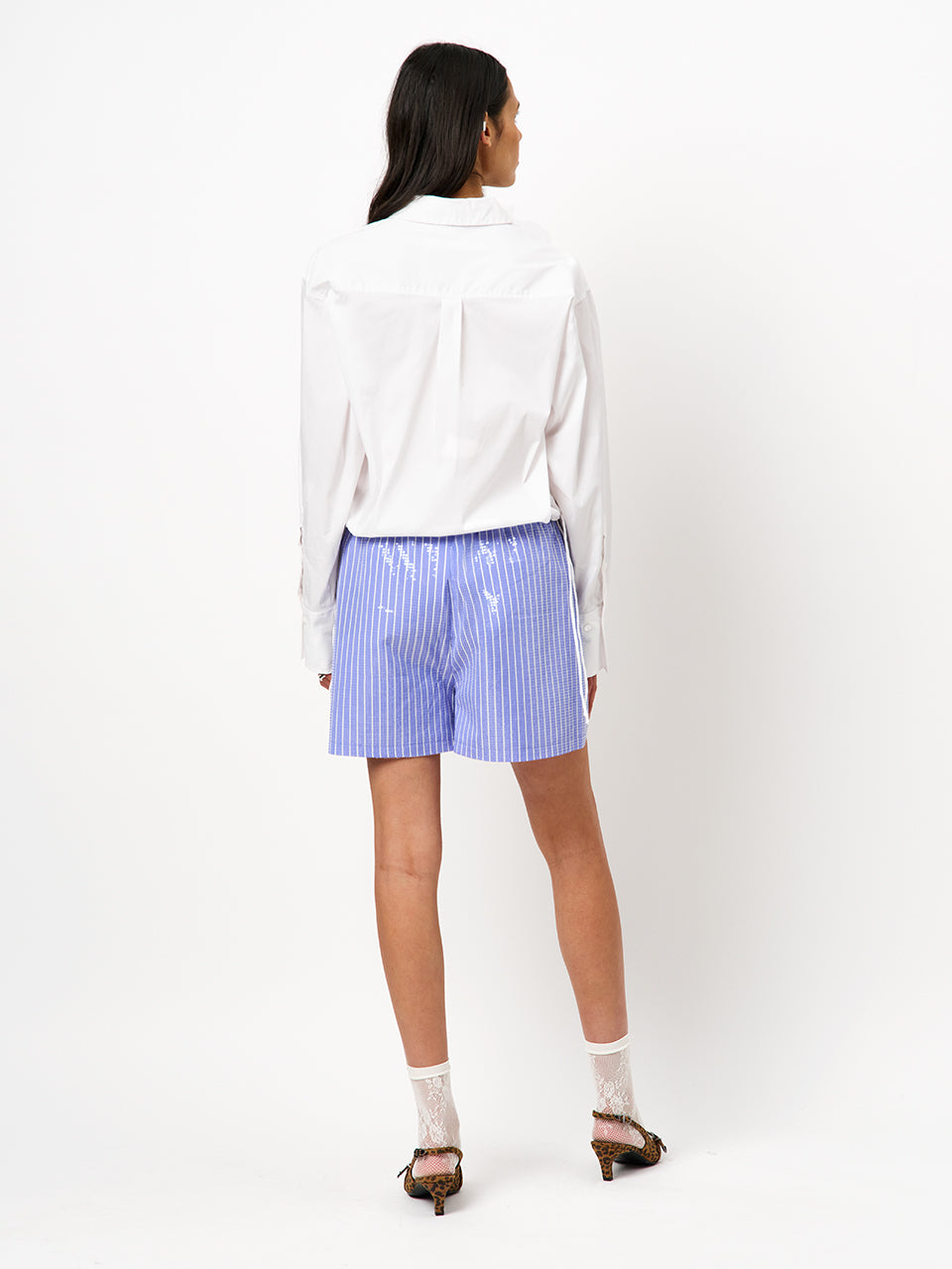 Dante6 - Ron Cropped Cotton Shirt-achteraanzicht