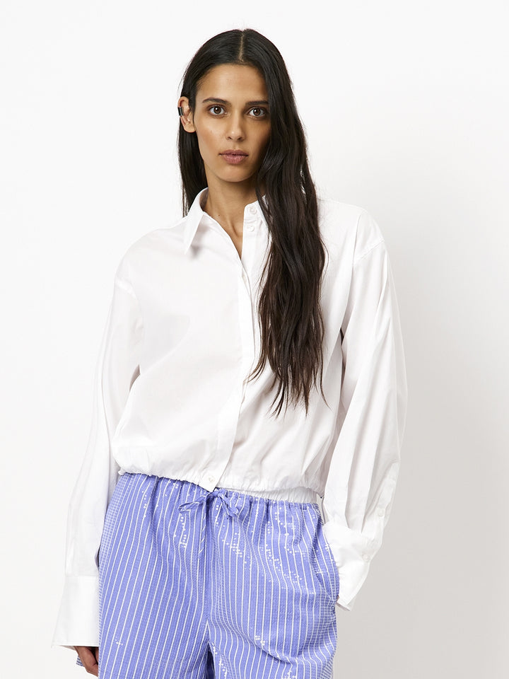 Dante6 - Ron Cropped Cotton Shirt-vooraanzicht