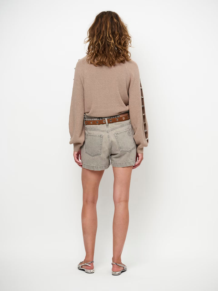 Dante6 - Rosie high waisted denim short-achteraanzicht