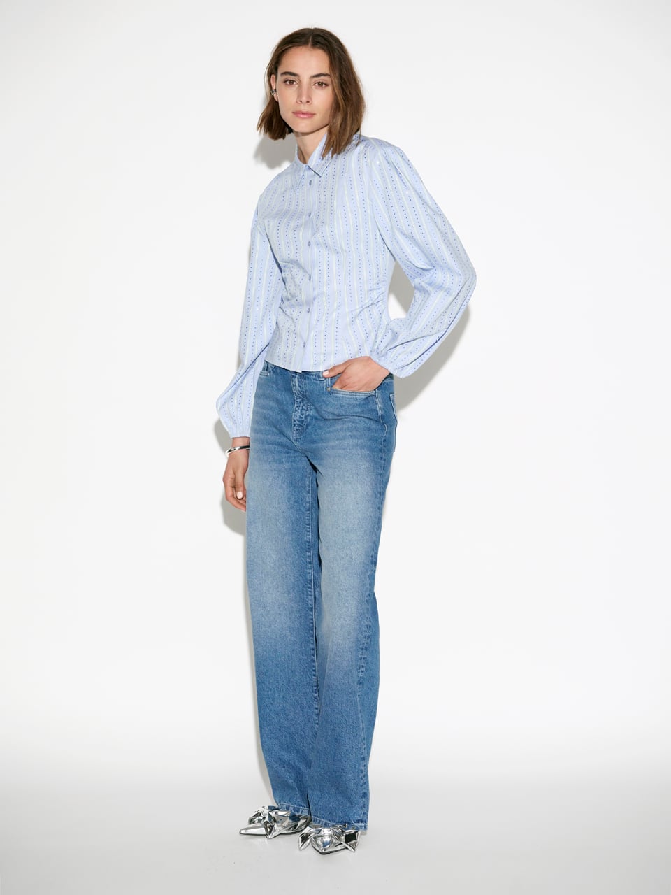 Dante6 - Therese stripe blouse-zijaanzicht