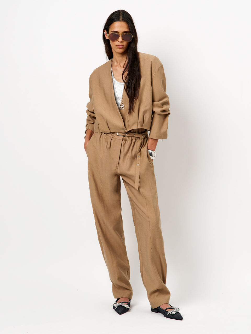 Dante6 - Tyler belted adjustable pants-vooraanzicht