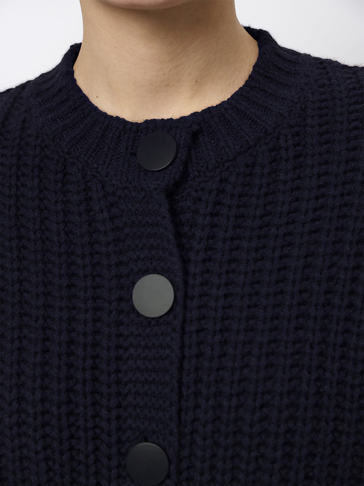 Dante6 - Zinnia chunky wool cardigan-detailfoto knopen