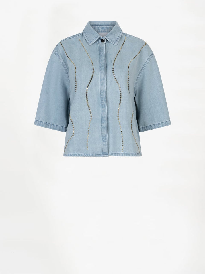 Dante6 - Zofia Embellished Denim Shirt-packshot