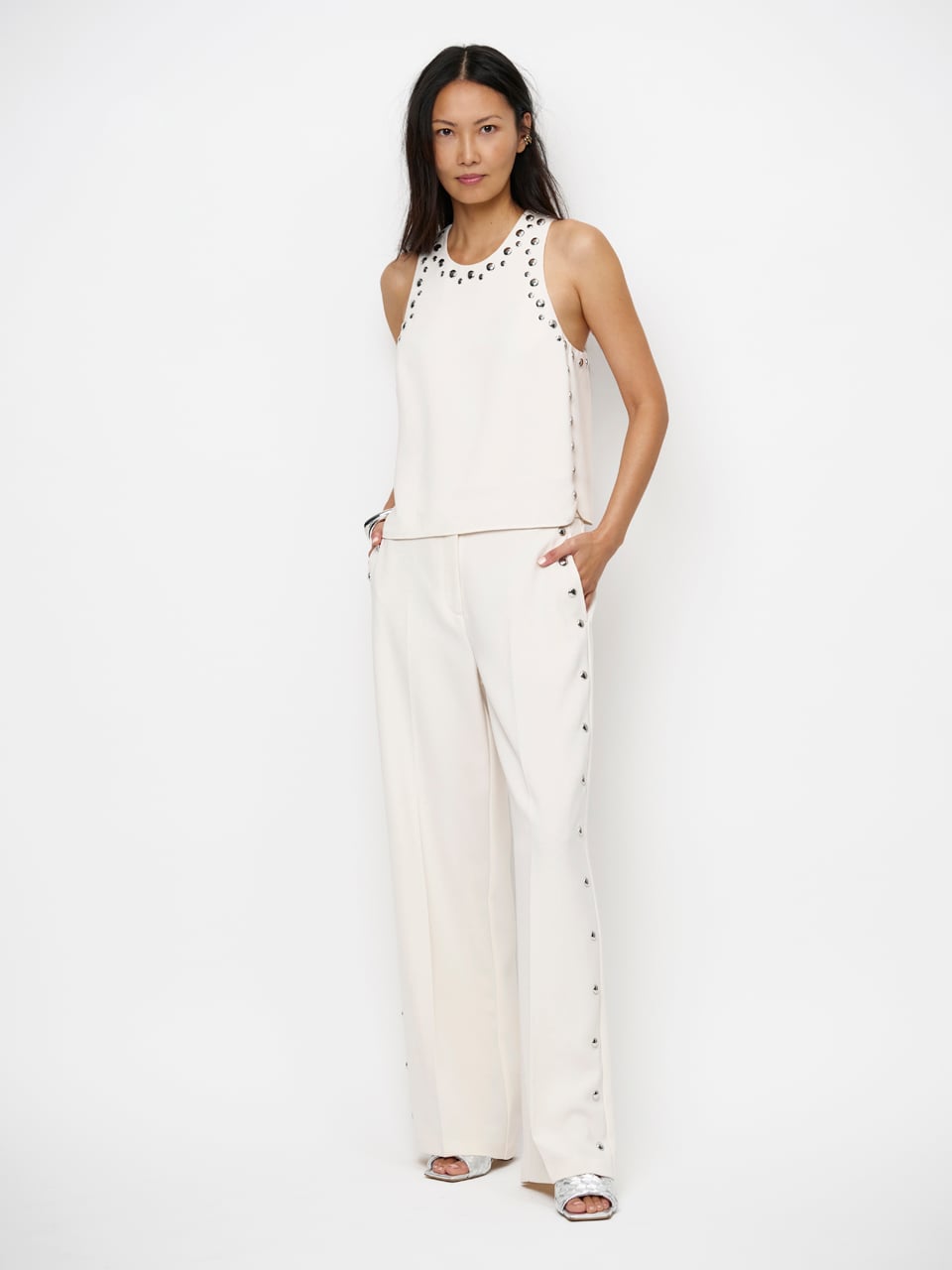 Dante6 - vey studded smart pants-vooraanzicht