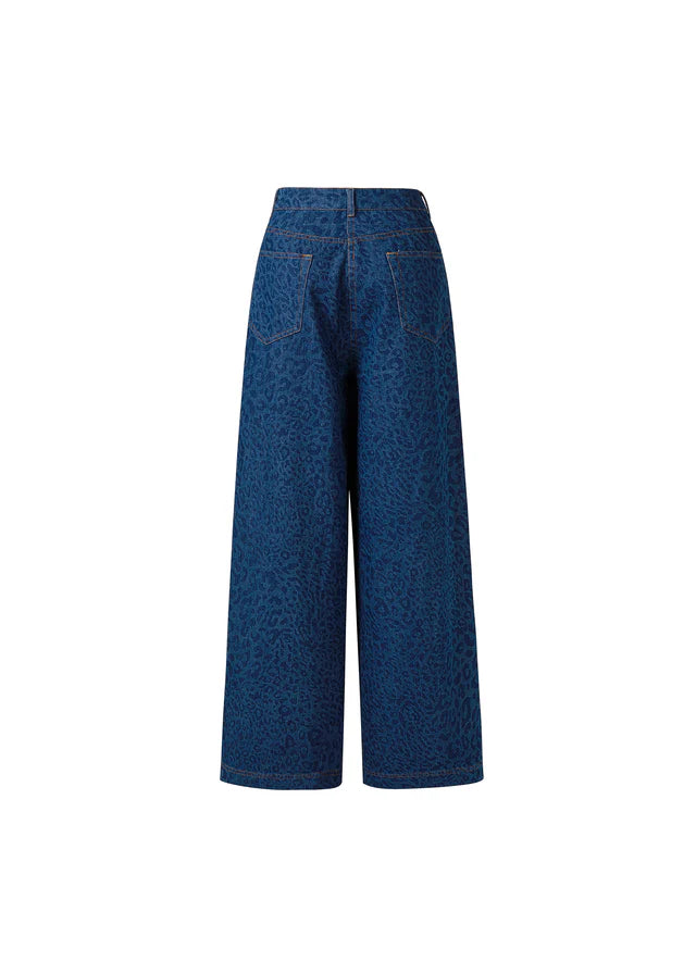 FRNCH - Azure Denim Trousers-packshot achter
