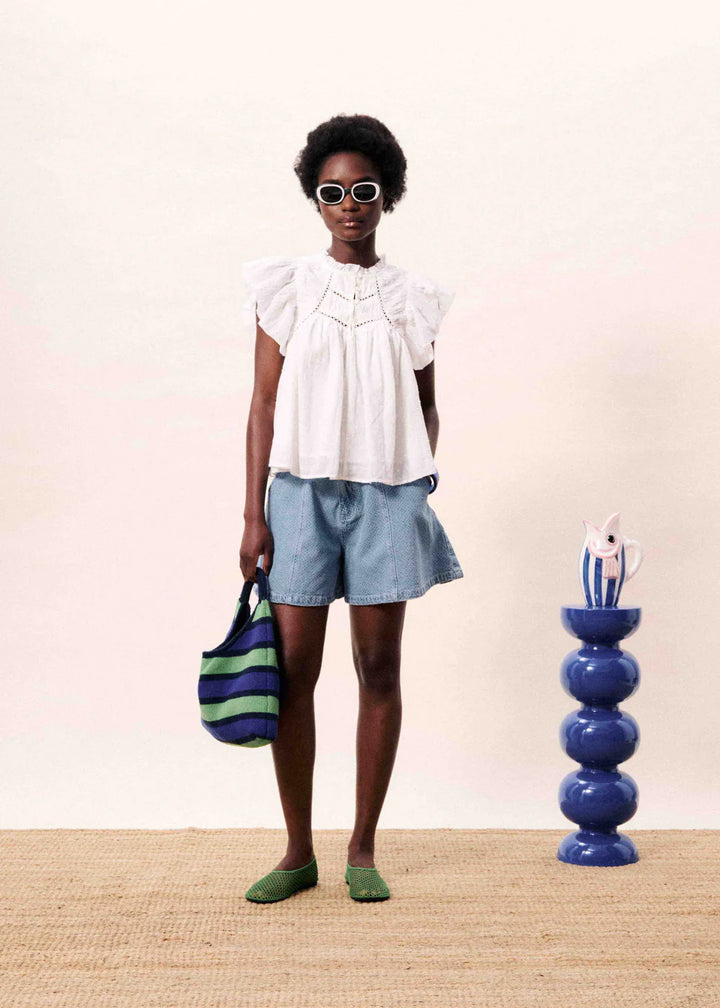 FRNCH - Khoi Denim Short-vooraanzicht