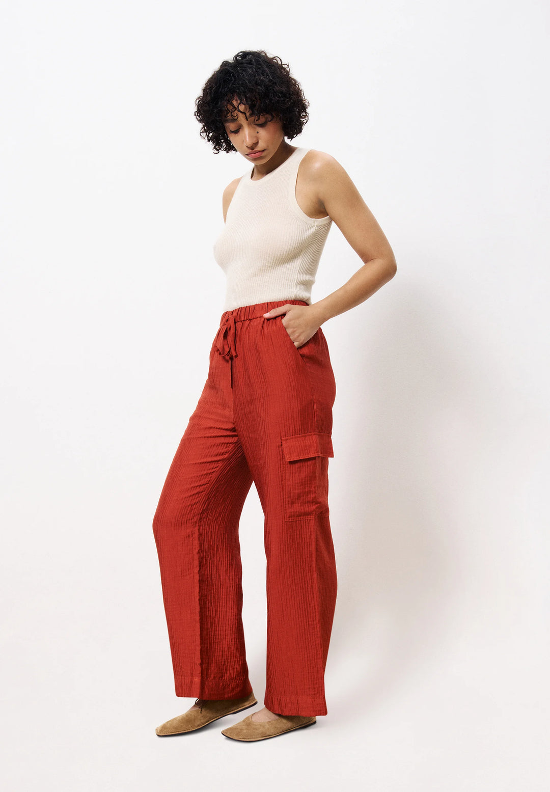 FRNCH - Loreen Cargobroek Brique-zijaanzicht