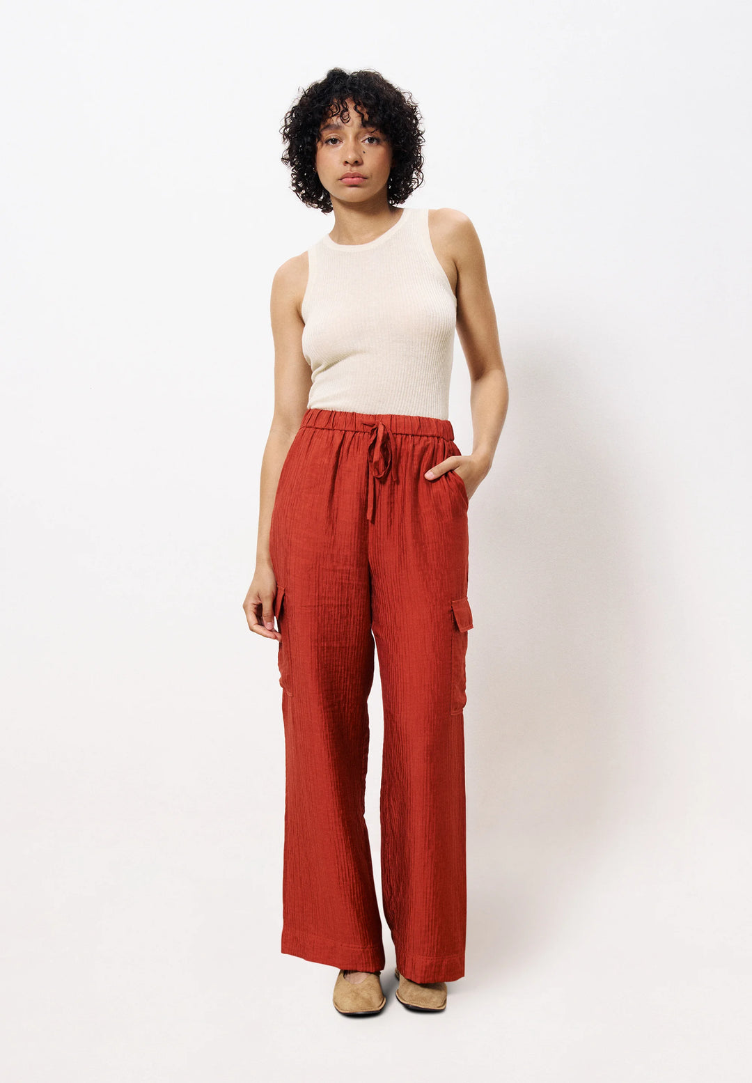 FRNCH - Loreen Cargobroek Brique-vooraanzicht