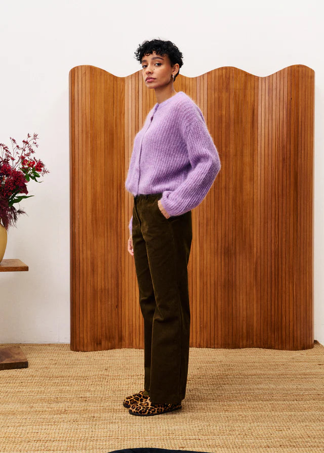 FRNCH - Miano Cardigan Violet-zijaanzicht