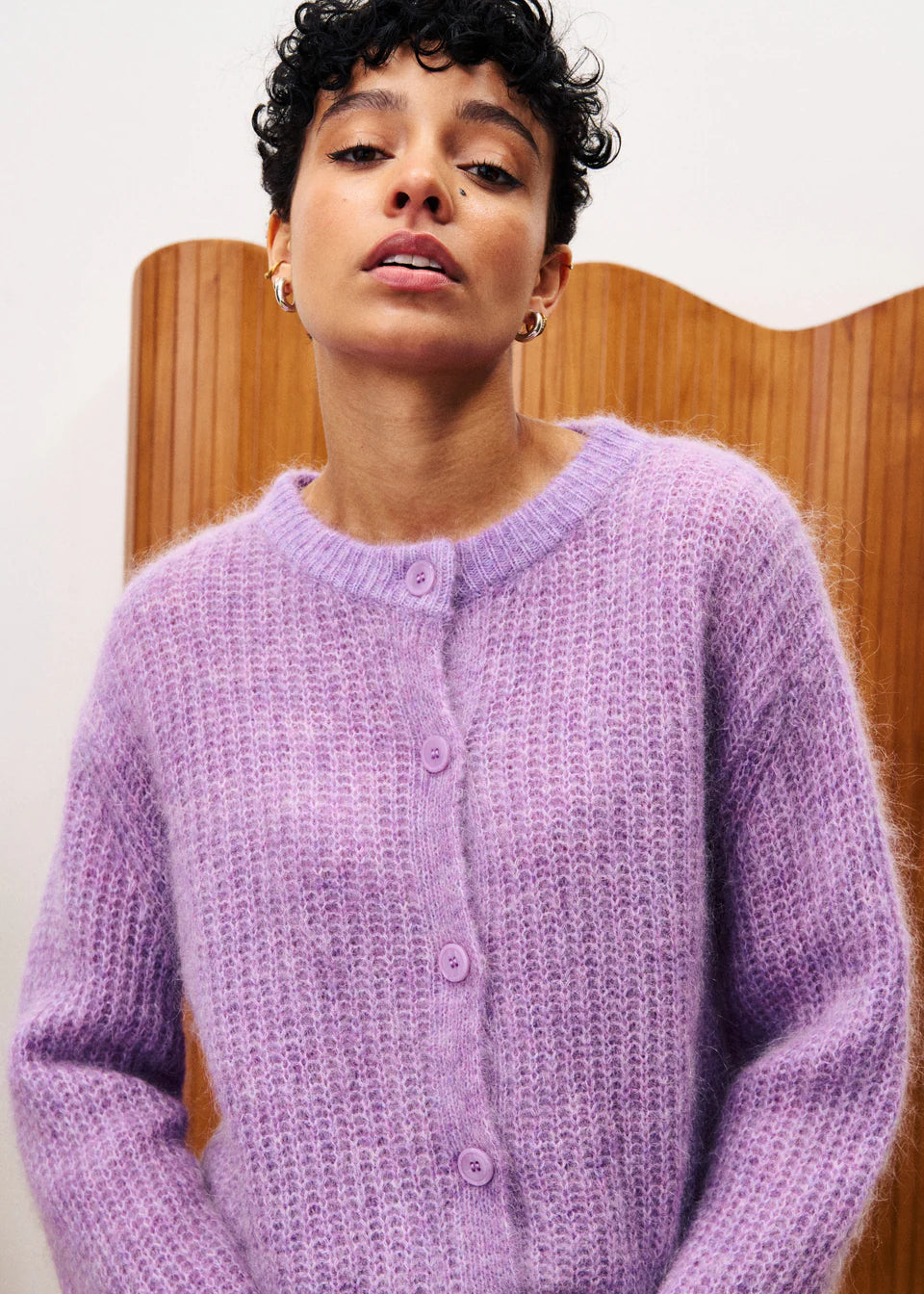FRNCH - Miano Cardigan Violet-detailfoto