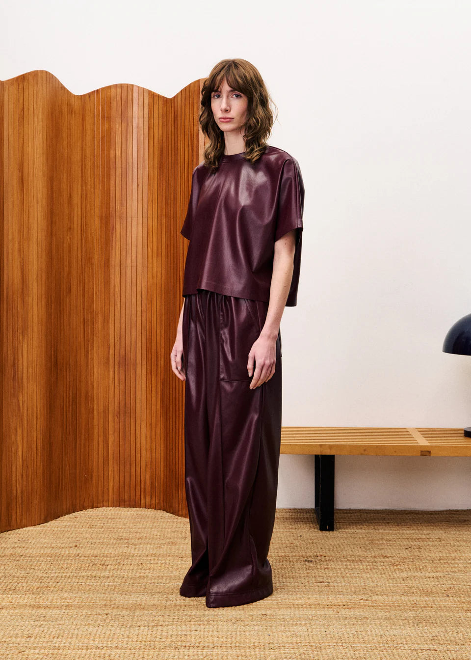 FRNCH - Michaux Pantalon Bordeaux-zijaanzicht