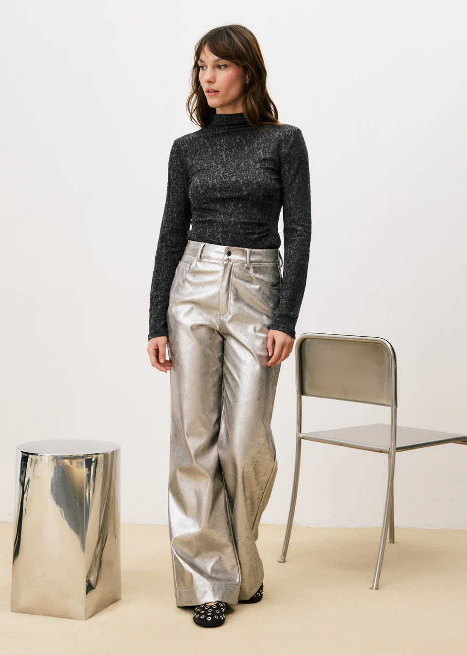 FRNCH - Norma Top Anthracite-vooraanzicht