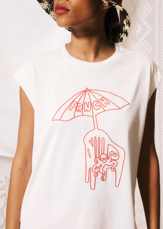 FRNCH - T-shirt SANTINO-detailfoto opdruk