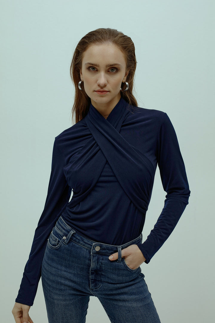Homage - High Cross Collar Top