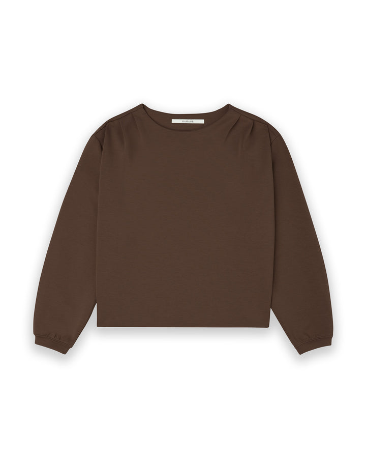 Homage - Longsleeve Sweater With Shoulder Pleats