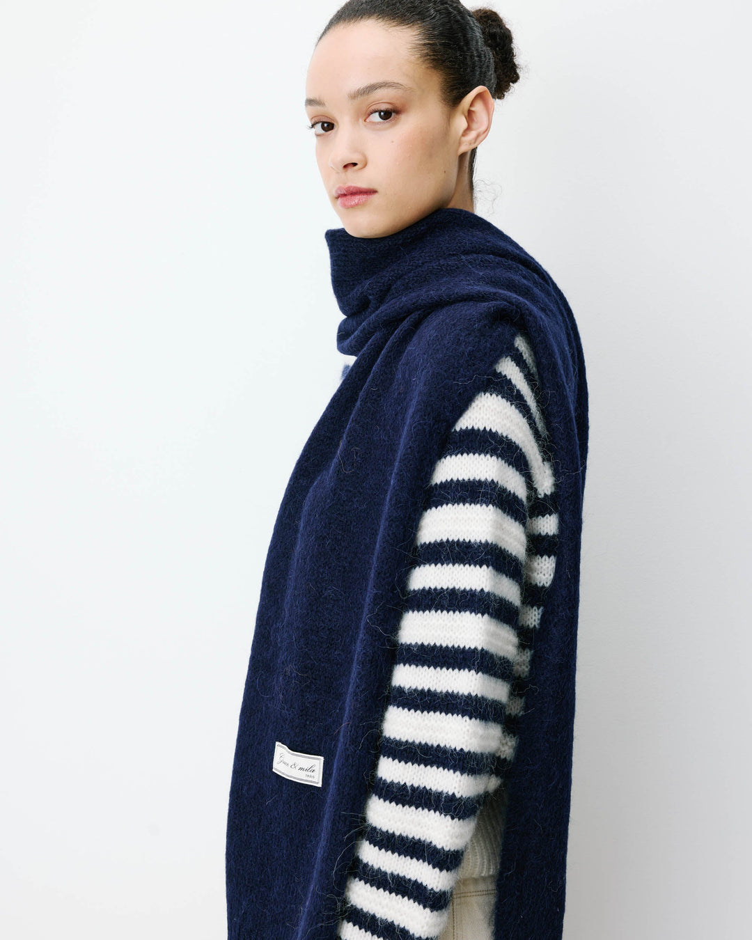 Grace&Mila - Knitted alpaca and wool-blend scarf Aglae-zijaanzicht