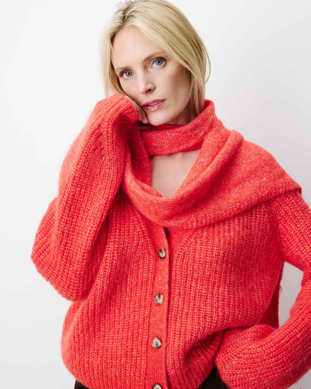 Grace&Mila - Knitted alpaca and wool-blend scarf Aglae-vooraanzicht