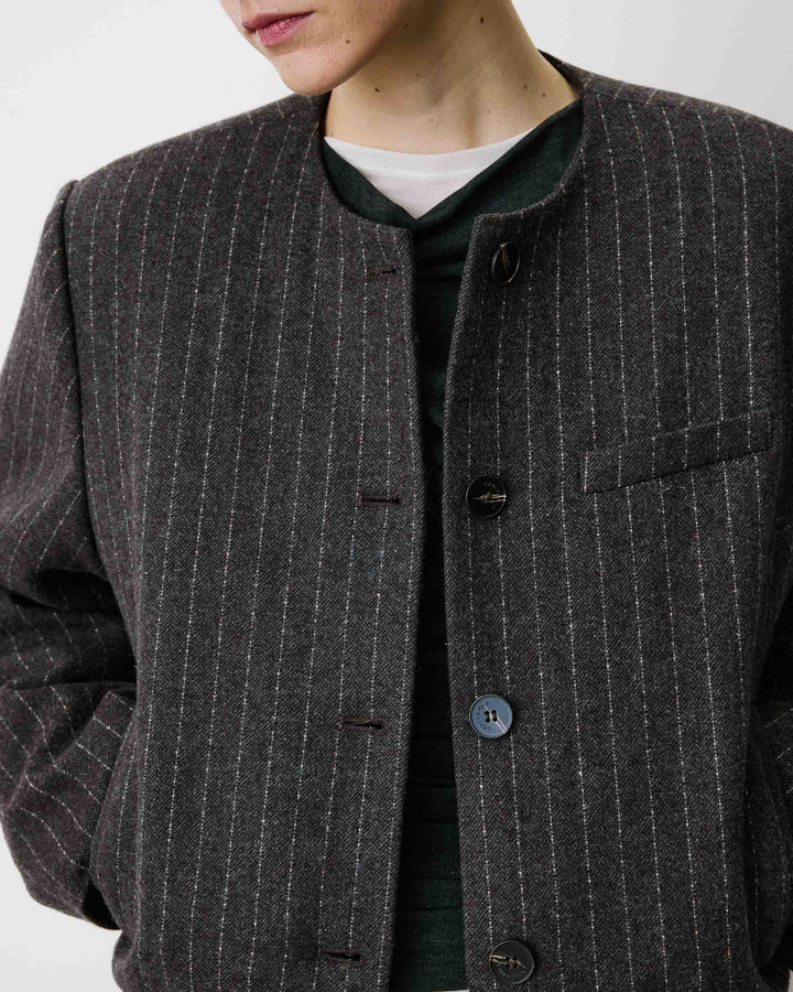 Grace&Mila - Wool blend pinstripe blazer Bruna-zijaanzicht