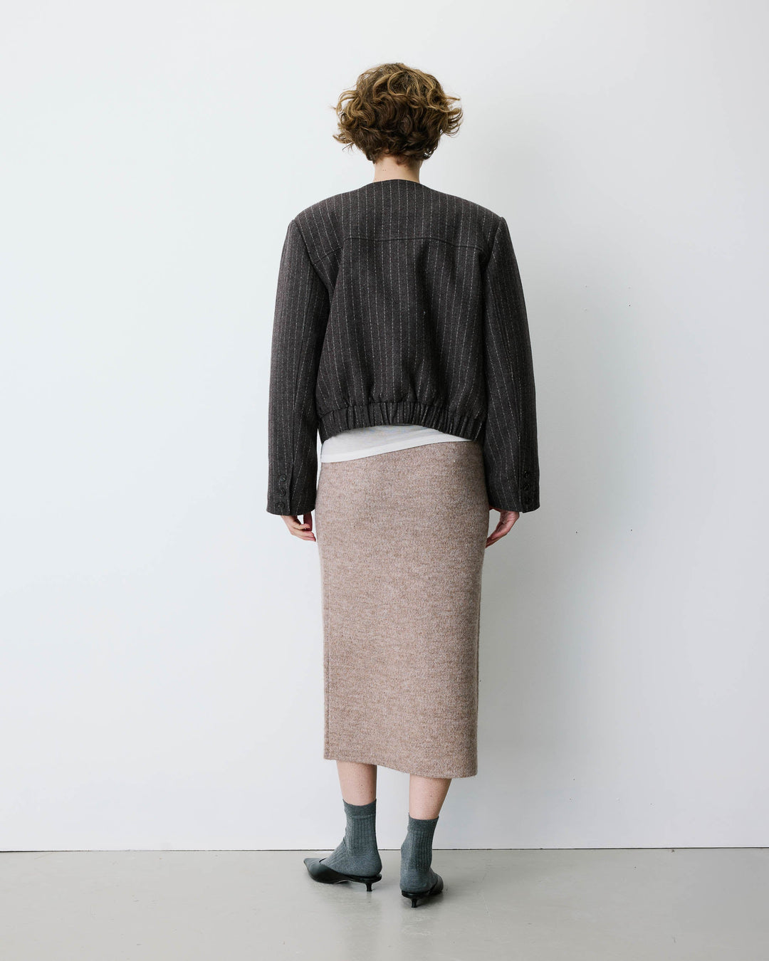 Grace&Mila - Wool blend pinstripe blazer Bruna-voorkant
