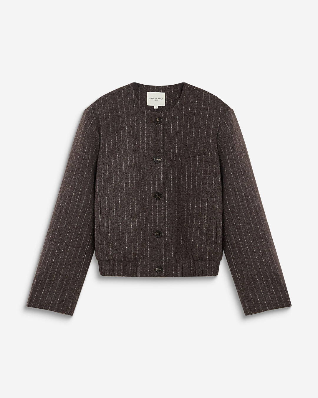 Grace&Mila - Wool blend pinstripe blazer Bruna-packshot