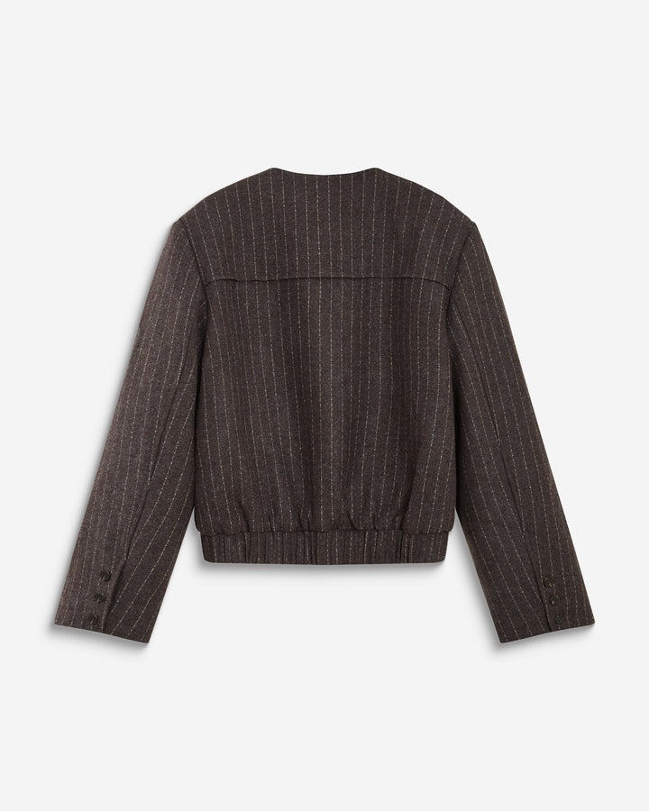 Grace&Mila - Wool blend pinstripe blazer Bruna-packshot achterkant