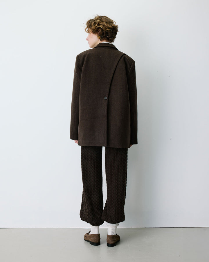 Grace&Mila - Oversized open-back blazer Behati-voorkant