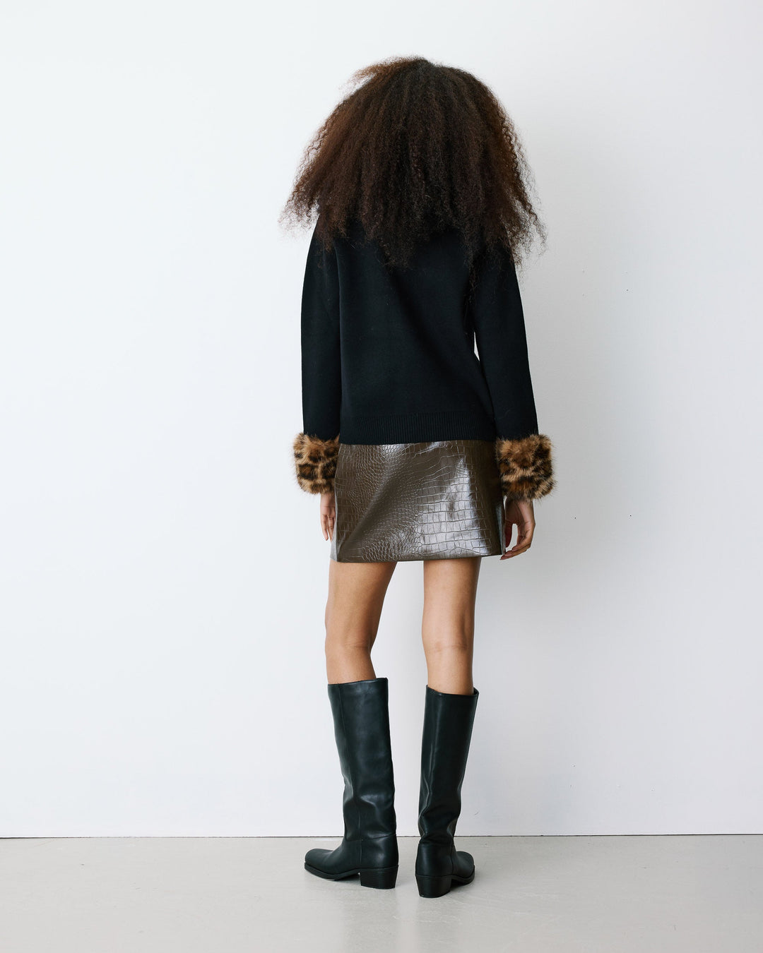 Grace&Mila - Faux leather mini skirt Betty-sfeerfoto