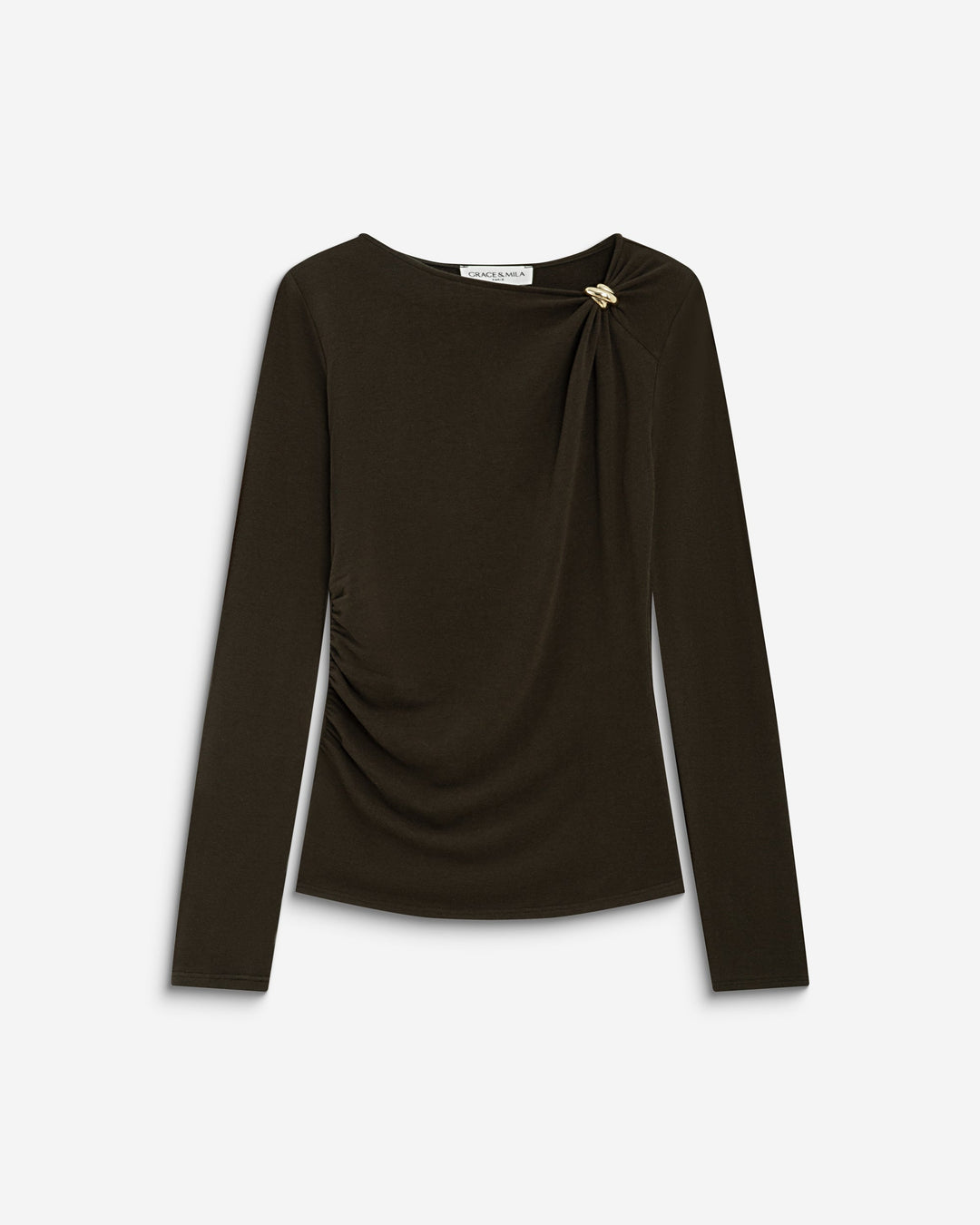 Grace&Mila - Long-sleeve draped top Bijou-packshot