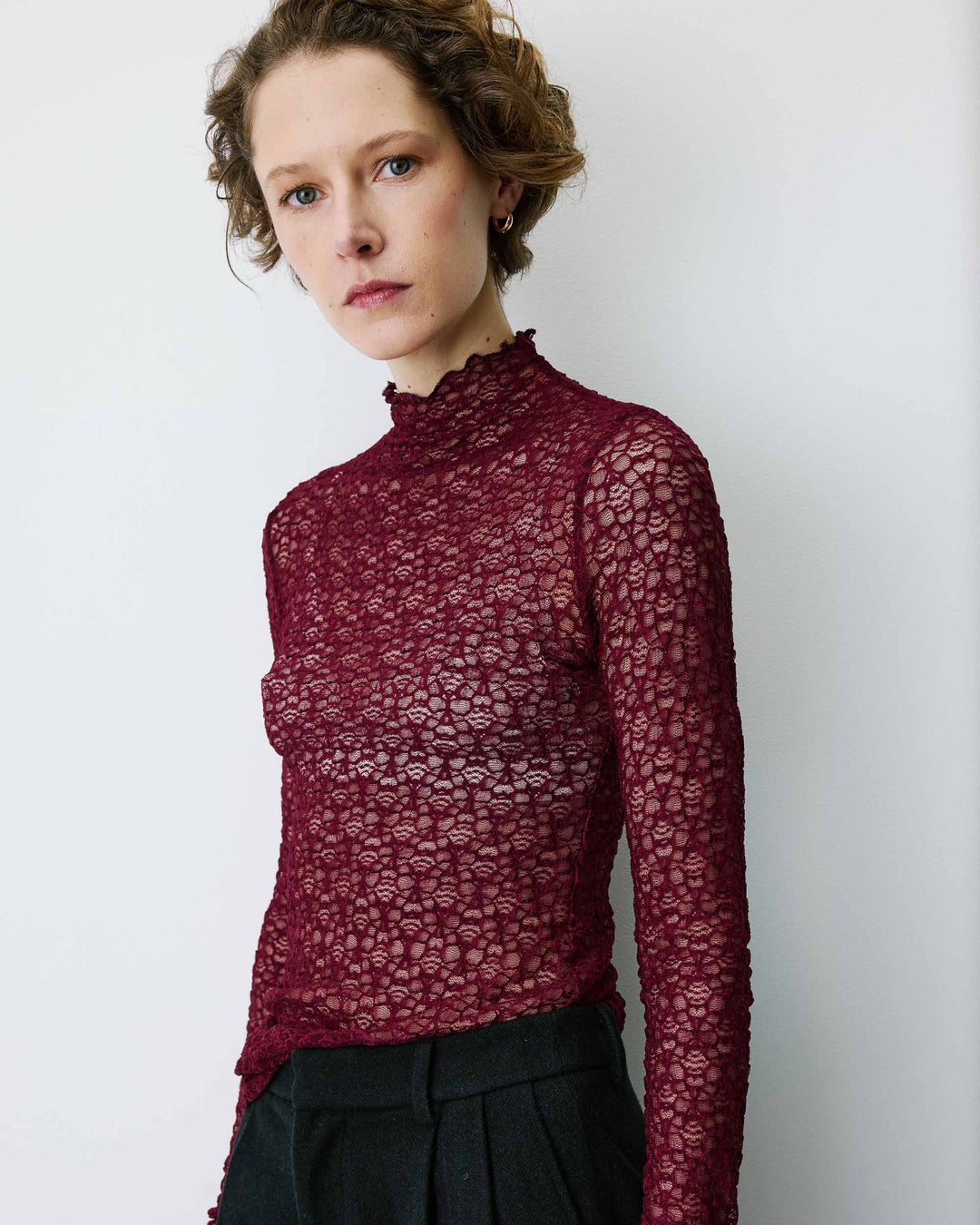 Grace&Mila - Long-sleeve lace top Blake-vooraanzicht