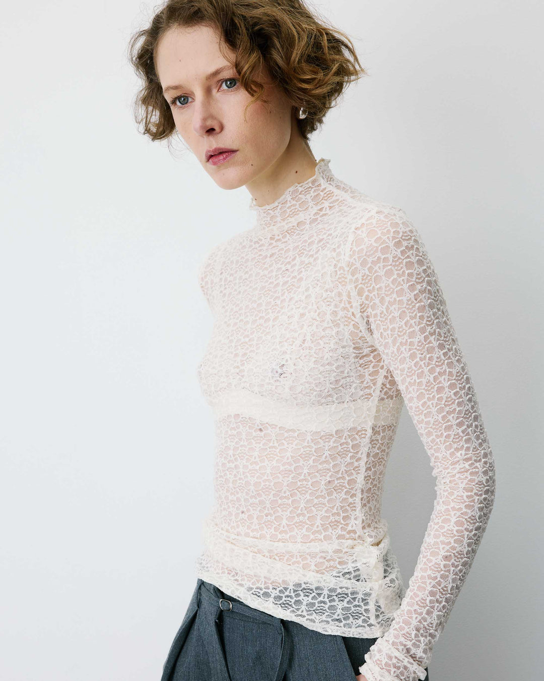 Grace&Mila - Long-sleeve lace top Blake-vooraanzicht