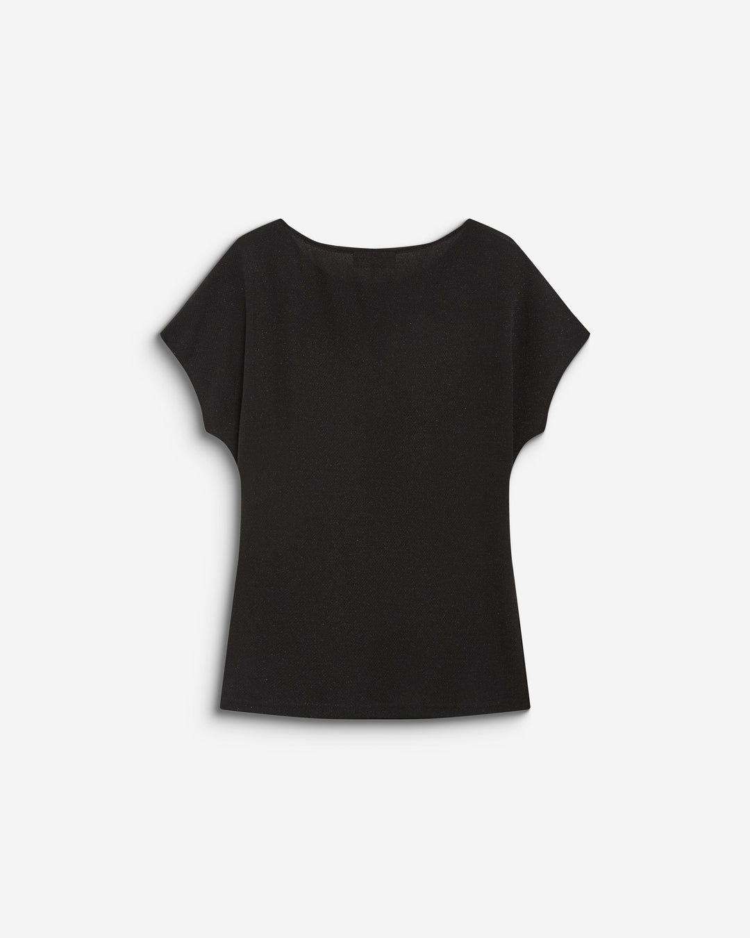 Grace&Mila - Short-sleeve draped lurex jersey top Baly-packshot achterkant