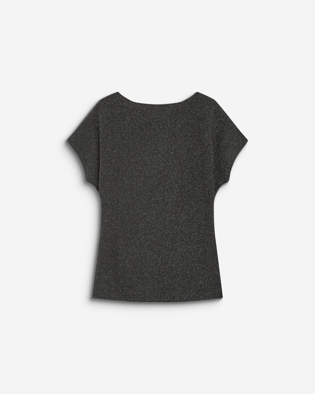 Grace&Mila - Short-sleeve draped lurex jersey top Baly-packshot achterkant