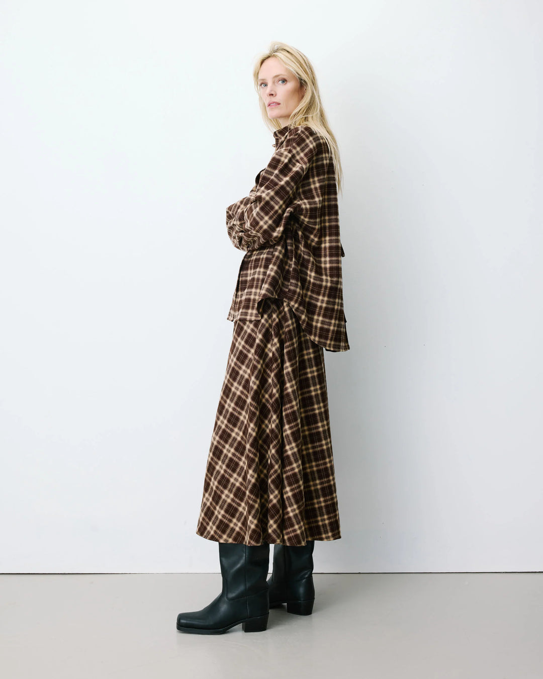 Grace&Mila - Checked shirt Arlette-zijaanzicht